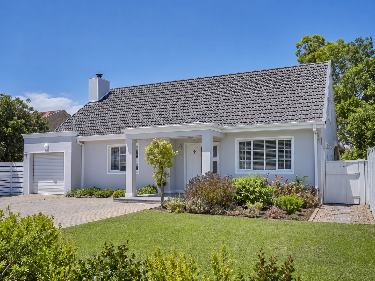 Freshly painted exterior and roof of a Cape Town home