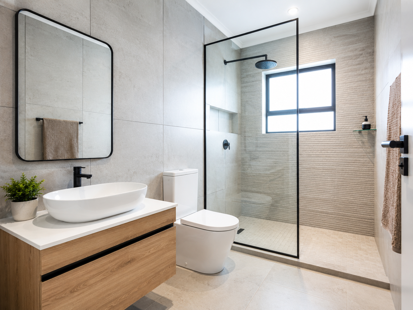 Fully renovated modern bathroom in Cape Town